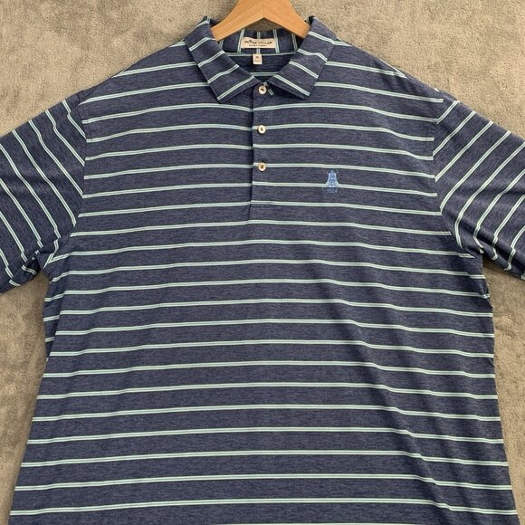 Peter Millar Shirt Mens XL Summer Comfort Golf Polo Saturday Team Embroidered - Picture 2 of 11